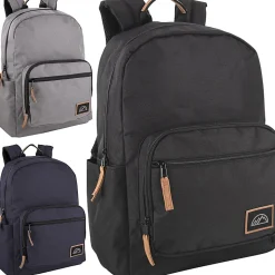 Mountain Edge Deluxe Backpacks With 17" Laptop Sleeves, Black/Gray/Navy, Total Qty 24