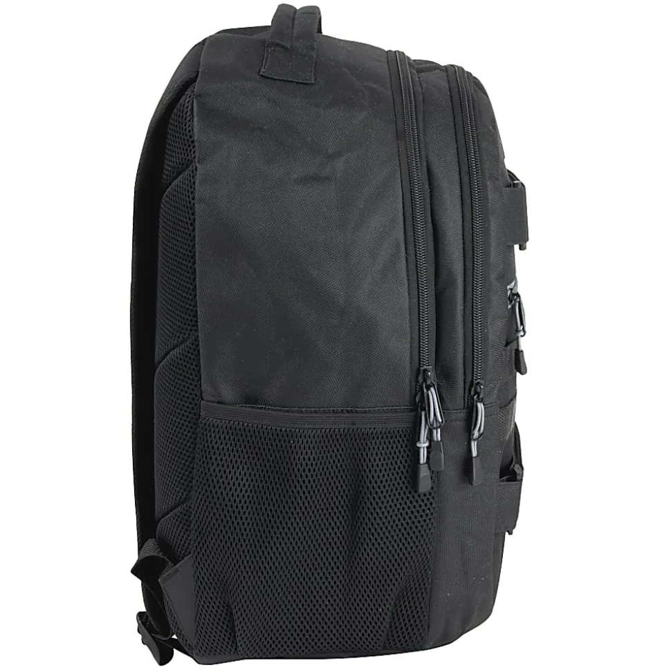 Mountain Edge Double Section Skate Strap Backpack, Black