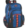 Mountain Edge Multi-Pocket Daisy Chain Backpack With 17" Laptop Sleeve, Blue