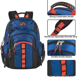 Mountain Edge Multi-Pocket Daisy Chain Backpack With 17