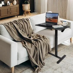Mount-It! Adjustable-Height Overbed Standing Desk, Black