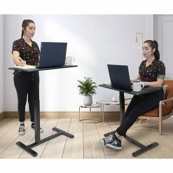 Mount-It! Adjustable-Height Overbed Standing Desk, Black