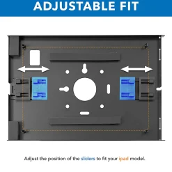 Mount-It! Anti-Theft Tablet Wall Mount With Swing Arm For iPad, iPad Air & iPad Pro, 6”H x 10-1/2”W x 15”D, Black