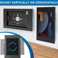 Mount-It! Anti-Theft Tablet Wall Mount For iPad, iPad Air & iPad Pro, 13.4”H x 9”W x 0.87”D, Black