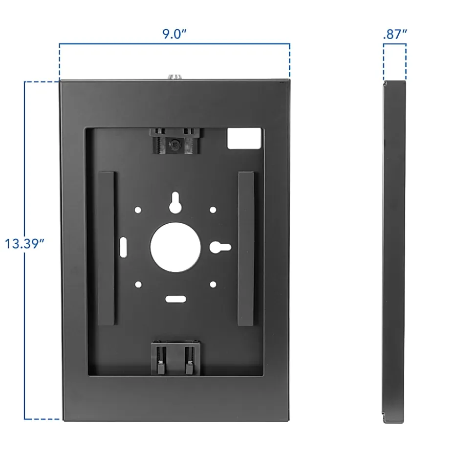 Mount-It! Anti-Theft Tablet Wall Mount For iPad, iPad Air & iPad Pro, 13.4”H x 9”W x 0.87”D, Black