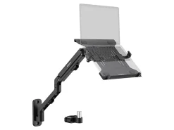 Mount-It! Counterbalance Steel 15.6” Laptop Arm for Wall and Pole Mounting, 5-3/4”H x 12-1/4”W x 15”D, Black