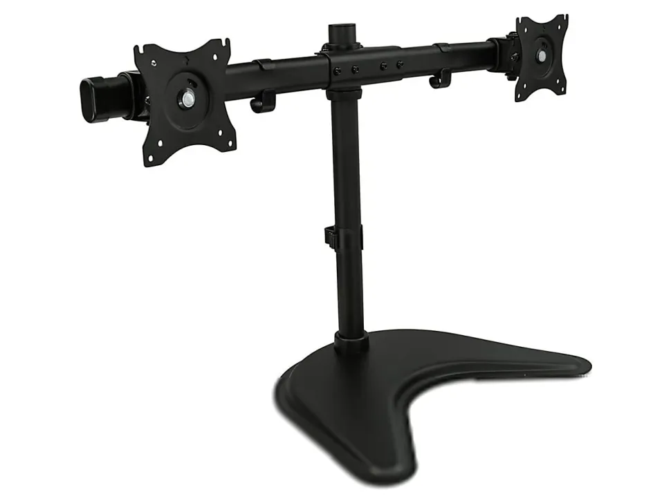 Mount-It! Dual Monitor Desk Stand, Black, MI-1781