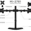 Mount-It! Dual Monitor Desk Stand for Screens Up to 32", Black, MI-2781