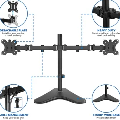Mount-It! Dual Monitor Desk Stand for Screens Up to 32