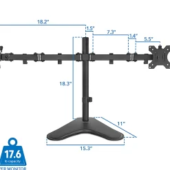 Mount-It! Dual Monitor Desk Stand for Screens Up to 32