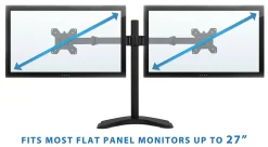 Mount-It! Dual Monitor Desk Stand for Screens Up to 32
