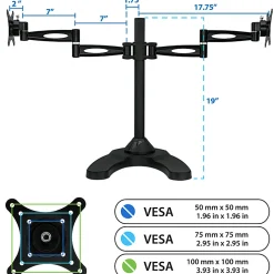 Mount-It! Dual Monitor Desk Stand for 13