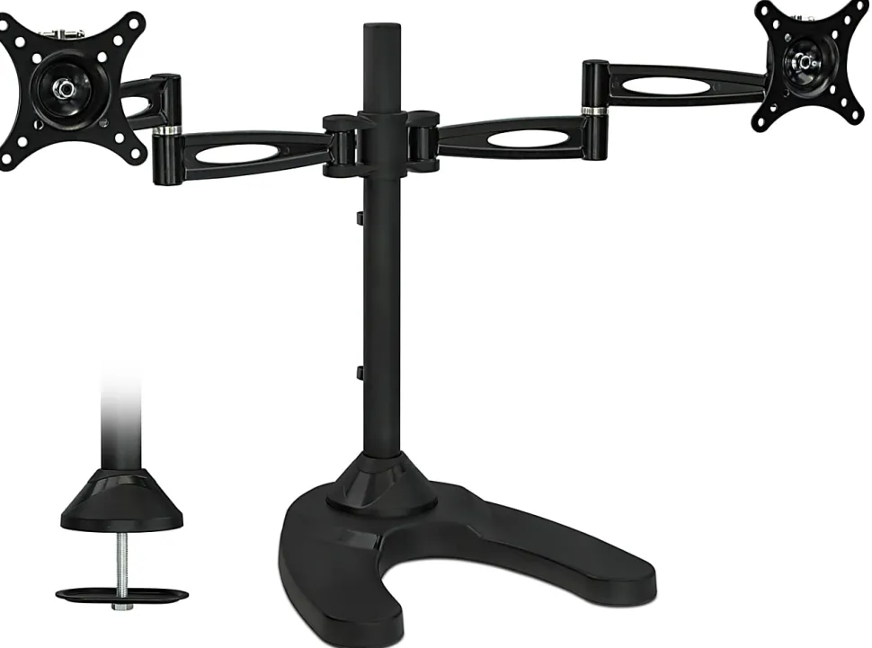 Mount-It! Dual Monitor Desk Stand for 13"-27" Inch Computer Screens, MI-792