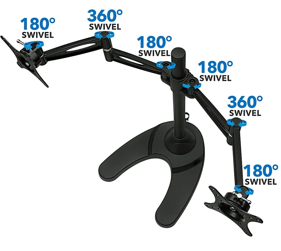 Mount-It! Dual Monitor Desk Stand for 13"-27" Inch Computer Screens, MI-792