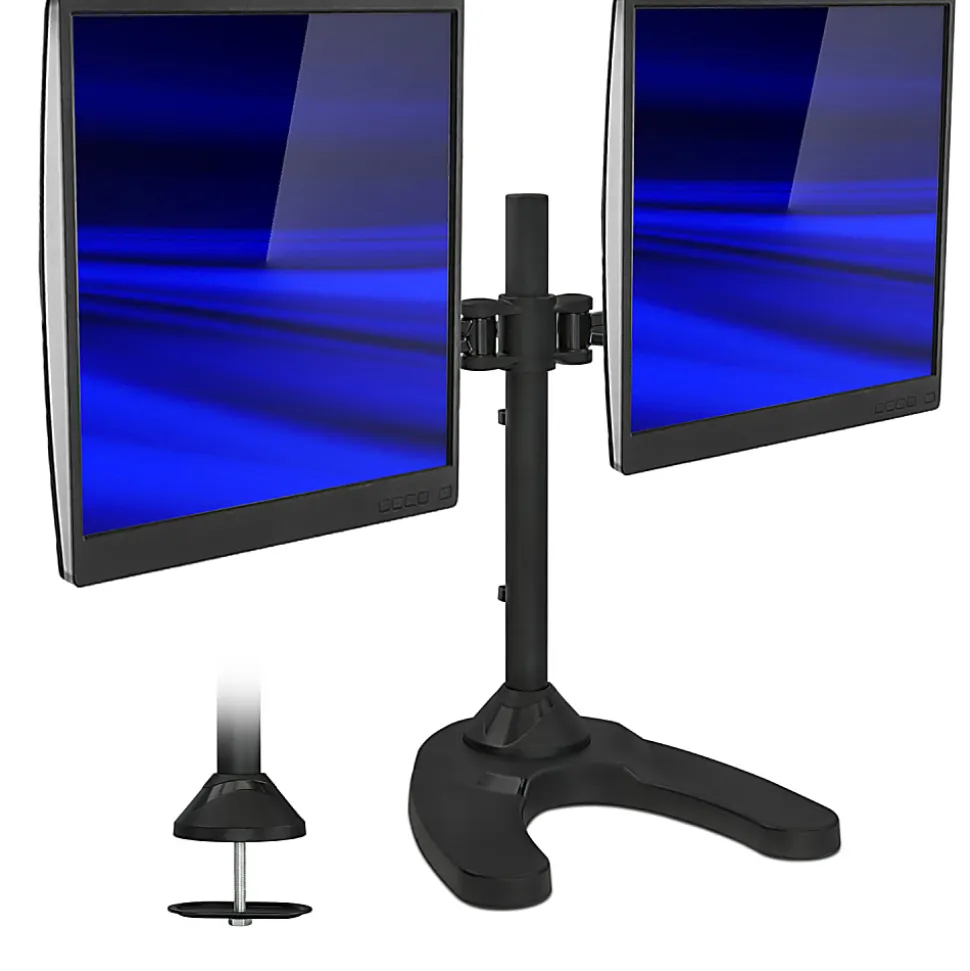 Mount-It! Dual Monitor Desk Stand for 13"-27" Inch Computer Screens, MI-792