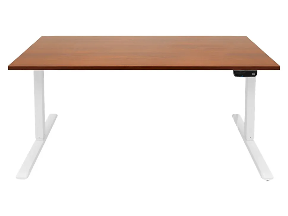 Mount-It! Dual-Motor Electric Standing Desk With Adjustable Height And 55"W Tabletop, Brown