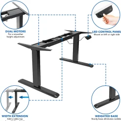 Mount-It! Dual-Motor Electric Standing Desk With Adjustable Height And 55