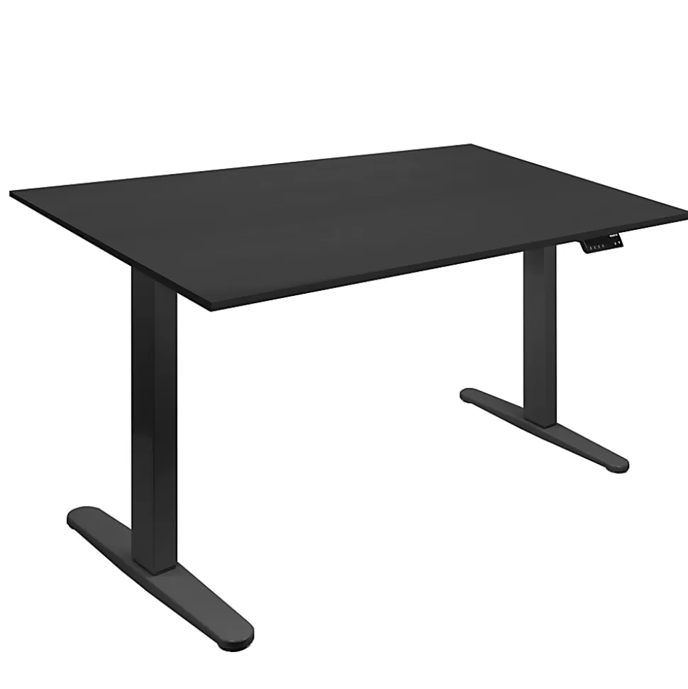 Mount-It! Dual Motor Electric 55"W Adjustable Height Standing Desk, Black