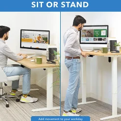Mount-It! Electric Standing Desk With Adjustable Height And 55