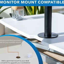 Mount-It! Electric Standing Desk Converter With Adjustable Height And 38