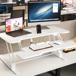 Mount-It! Electric Standing Desk Converter With Adjustable Height And 38