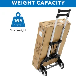 Mount-It! Folding Hand Truck And Dolly, 165 Lb Capacity