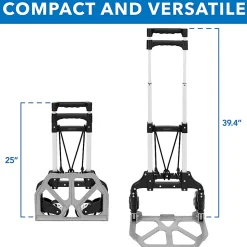 Mount-It! Folding Hand Truck And Dolly, 165 Lb Capacity