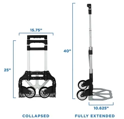 Mount-It! Folding Hand Truck And Dolly, 165 Lb Capacity
