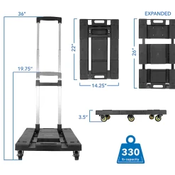 Mount-It! Folding Hand Truck Dolly, 36