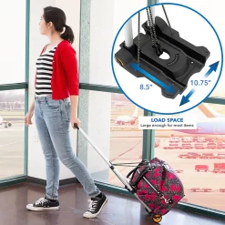 Mount-It! Folding Premium Luggage Cart, Black