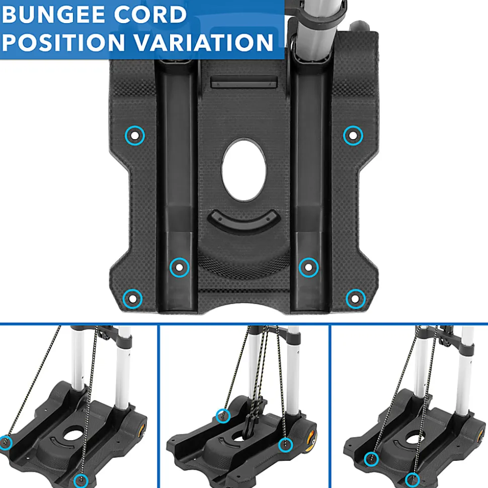 Mount-It! Folding Premium Luggage Cart, Black