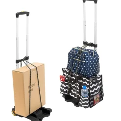 Mount-It! Folding Premium Luggage Cart, Black