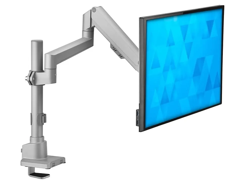 Mount-It! Full Motion Single Monitor Desk Mount, Silver