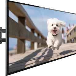 Mount-It! Full Motion TV Wall Mount For Screen Sizes 32" To 55", 2-1/2”H x 10-3/4”W x 14-5/16”D, Black
