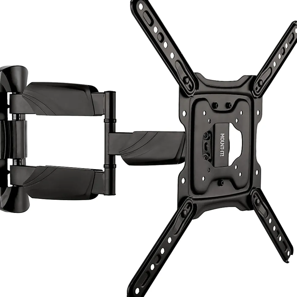 Mount-It! Full Motion TV Wall Mount For Screen Sizes 32" To 55", 2-1/2”H x 10-3/4”W x 14-5/16”D, Black