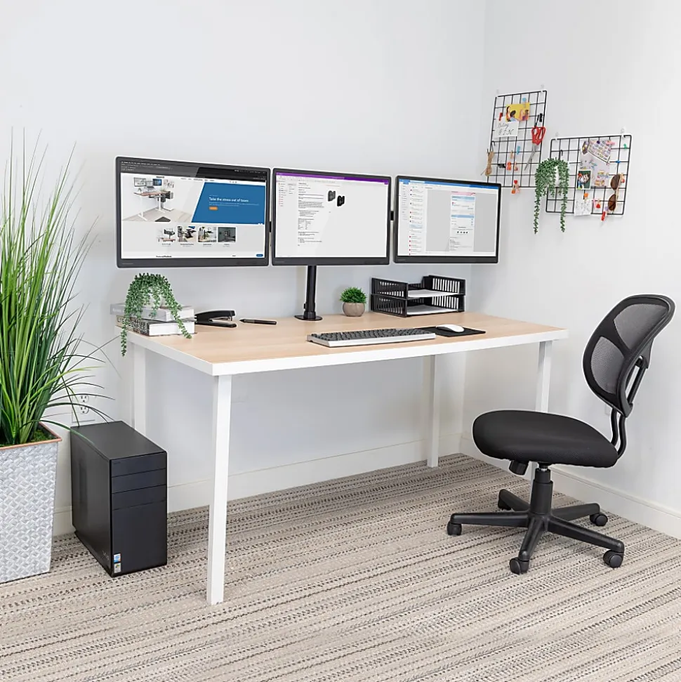 Mount-It! Fully Adjustable Triple Monitor Desk Mount MI-1753