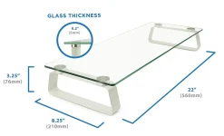 Mount-It! Glass Computer Monitor Riser, 3-1/4