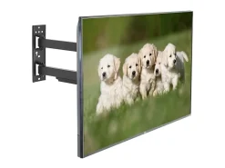 Mount-It! Heavy Duty Full Motion TV Wall Mount For Screen Sizes 37” To 80”, 2-3/4”H x 11-1/2”W x 28-1/2”D, Black