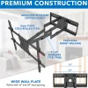 Mount-It! Heavy-Duty TV Wall Mount With Long Extension Arms For 60"-110" TVs, 11.5"H x 35"W x 8.25"D, Black
