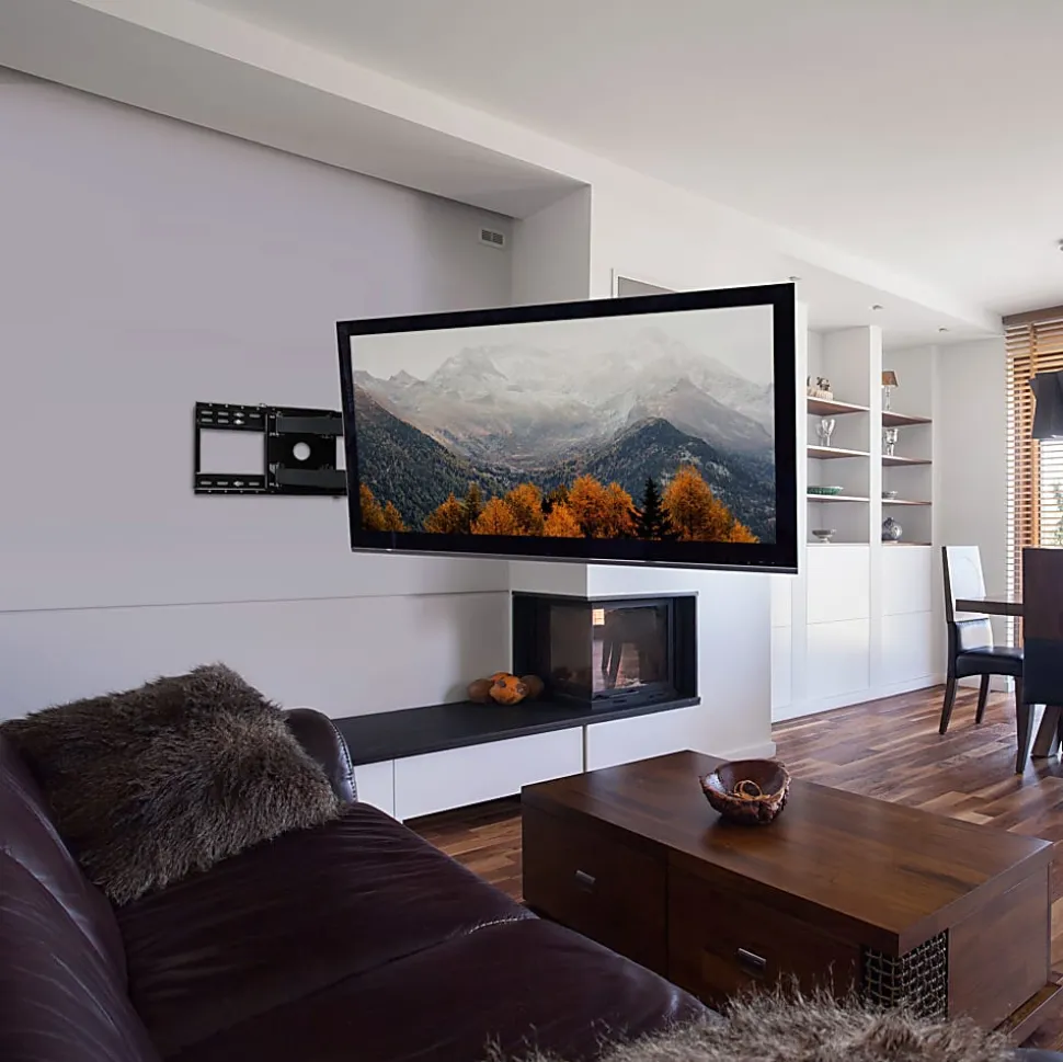 Mount-It! Heavy-Duty TV Wall Mount With Long Extension Arms For 60"-110" TVs, 11.5"H x 35"W x 8.25"D, Black