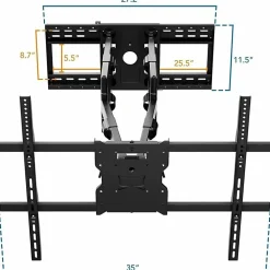 Mount-It! Heavy-Duty TV Wall Mount With Long Extension Arms For 60