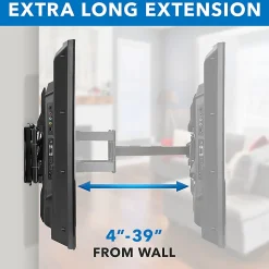 Mount-It! Heavy-Duty TV Wall Mount With Long Extension Arms For 60