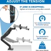 Mount-It! Height Adjustable Laptop Desk Mount, Black, MI6352LT