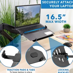 Mount-It! Height Adjustable Laptop Desk Mount, Black, MI6352LT