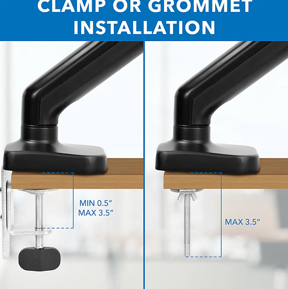 Mount-It! Height Adjustable Laptop Desk Mount, Black, MI6352LT