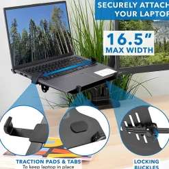 Mount-It! Height Adjustable Laptop Desk Mount, Black, MI6352LTMN