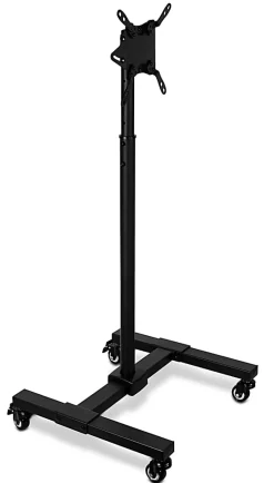 Mount-It! Height-Adjustable Mobile TV Stand For 13” - 42” Screens, Black