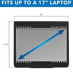 Mount-It! Laptop Notebook Desk Stand Mount, Black, MI-4352LT