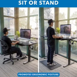 Mount-It! L-Shaped Electric Height-Adjustable Sit-Stand Desk, Black