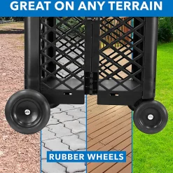 Mount-It! Mesh Rolling Utility Cart, 55 Lb Capacity